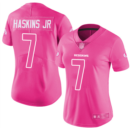 Washington Redskins Limited Pink Women Dwayne Haskins Jersey NFL Football #7 Rush Fashion